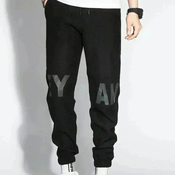 Black Mens Tapered Pants - Picture 1 of 5